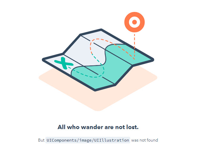 A component example of an empty state in Hubspot’s Canvas design system, showing an illustration, a heading, and an explanatory piece of microcopy