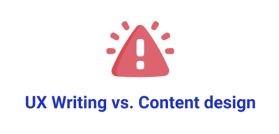 ux writing vs content design