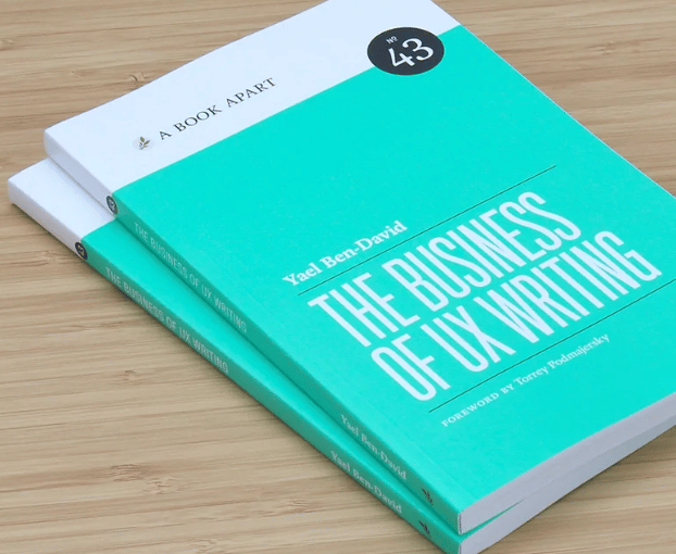 The cover of Yael Ben-David's book The Business of UX Writing